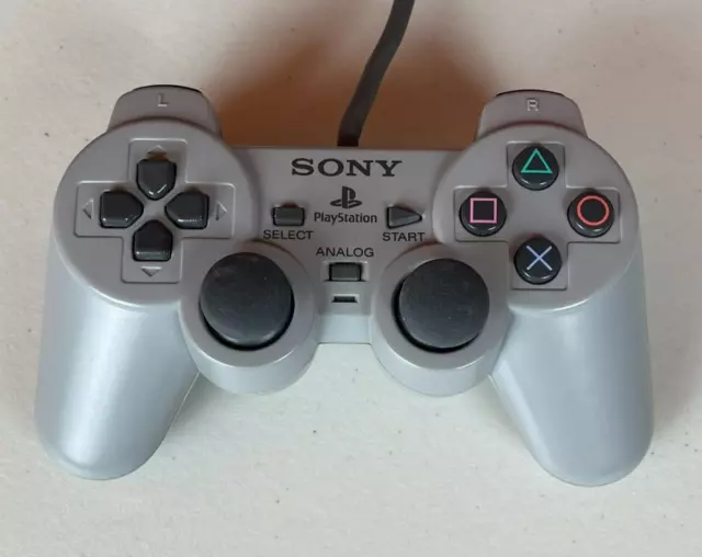 Sony PlayStation PS1 DualShock Controller Analog Gray SCPH-1200 OEM