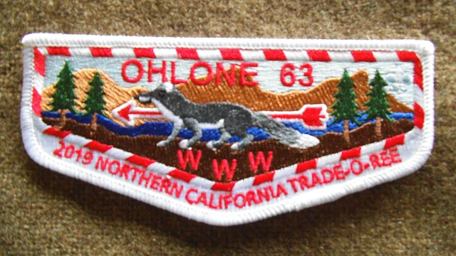 Order of the Arrow  OA  Ohlone Lodge 63  2019 Trade O Ree Donation Flap Miwok