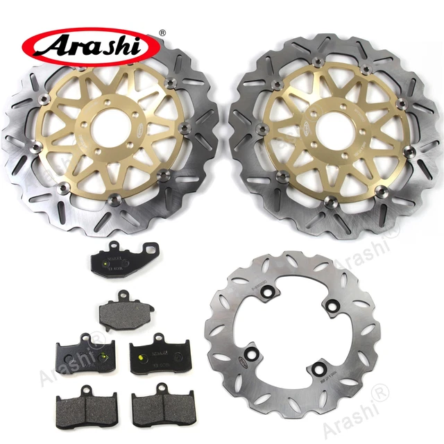 Front Rear Brake Rotors & Brake Pads For Kawasaki ZX9R NINJA ZX-9R 2002 2003 G0D