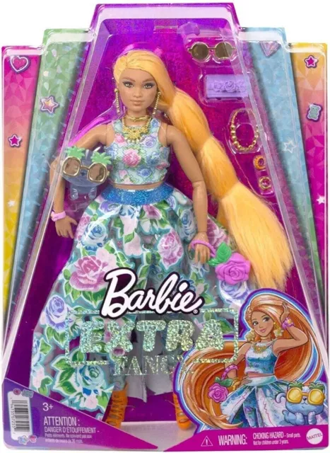 Barbie Extra Fancy Vestito Fiori Hhn14 Mattel