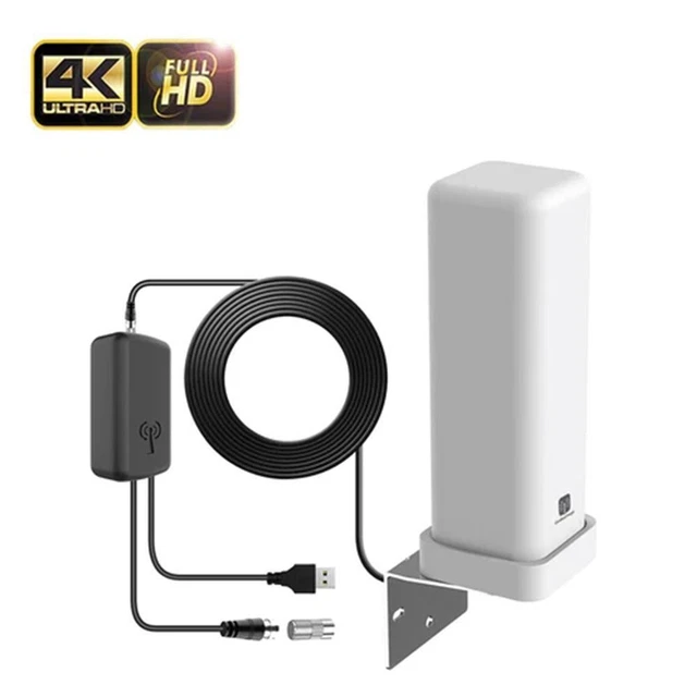 Antenna TV Digitale Interna 2024 - Amplificata 250 Miglia Per 4K/HD, Con Cavo 5M | Riceve Canali Gratis - Foto 7