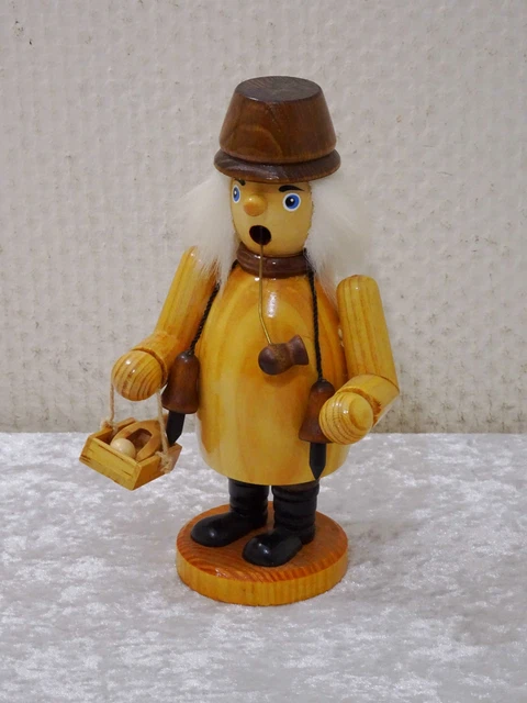 EmDUAo - Holz Räuchermännchen Vogelhändler 18 cm