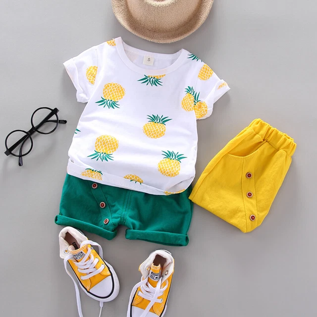 Nuova T-shirt estiva bambini bambini bambini bambini bambini bambini + pantaloncini 2