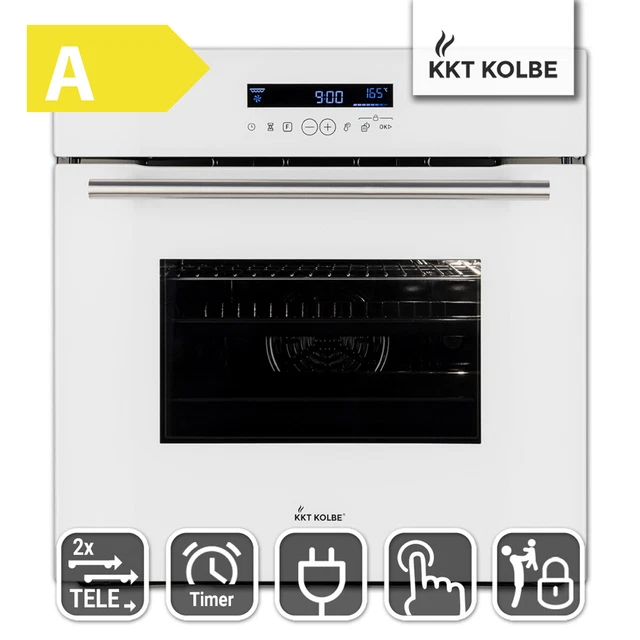 Four encastrable 60 cm 70L Gril Circulation de l'air Air chaud