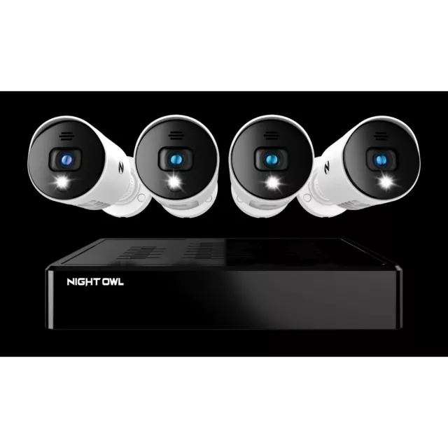 Night Owl Security System 4 Wired Cameras Bluetooth DVR 1TB 1080p Fast Ship!!!