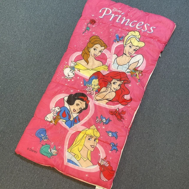 VTG DISNEY PRINCESS Sleeping Bag Child Size Belle Cinderella Ariel Snow