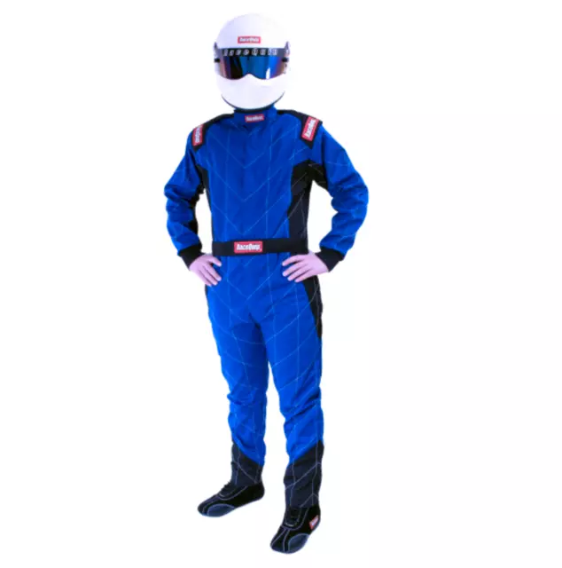 RaceQuip Blue Chevron-1 Suit - SFI-1 Large