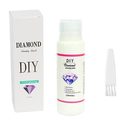 Sellador de dibujo de diamantes 5D pegamento protector secado rápido con cepillo de brillo N1B4