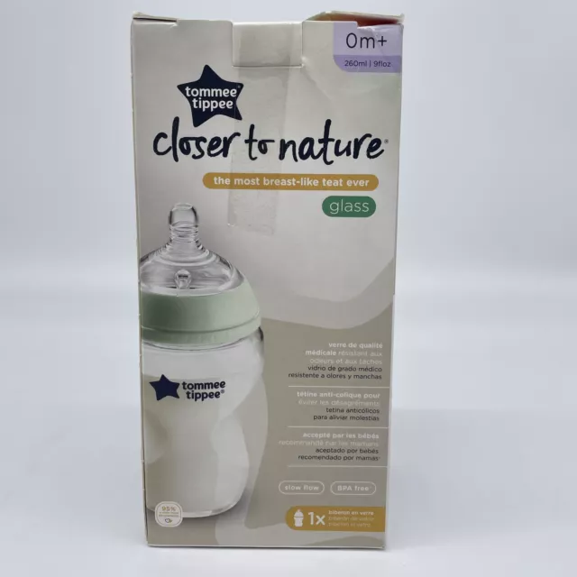 Tommee Tippee Closer to Nature Babyflaschen aus Glas, brustähnlicher Sauger mit