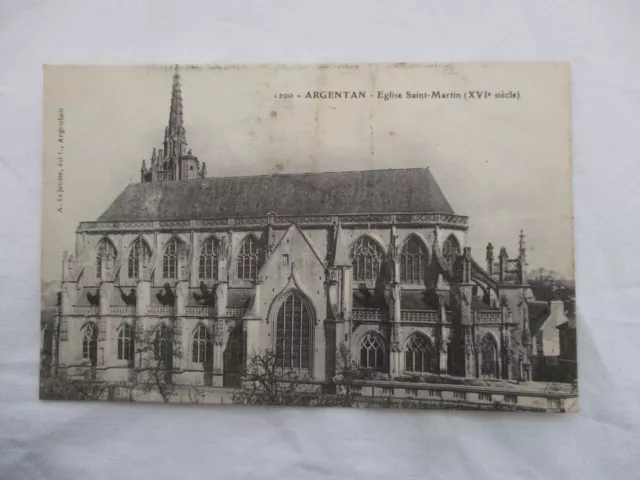 Cpa Orne 61 Argentan Church Saint Martin 16Th Century