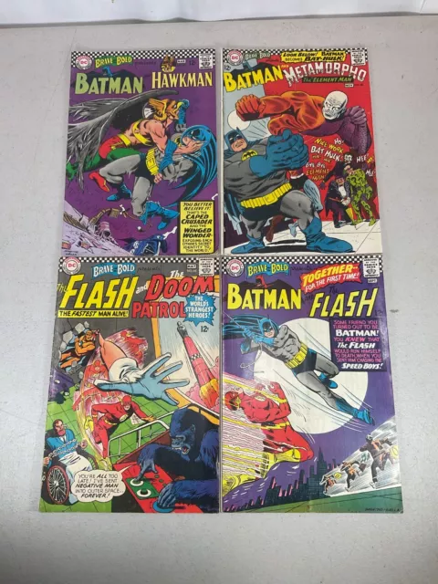 Lot of 4 DC Comics The Brave & The Bold #65, 67, 68, 70 VG+