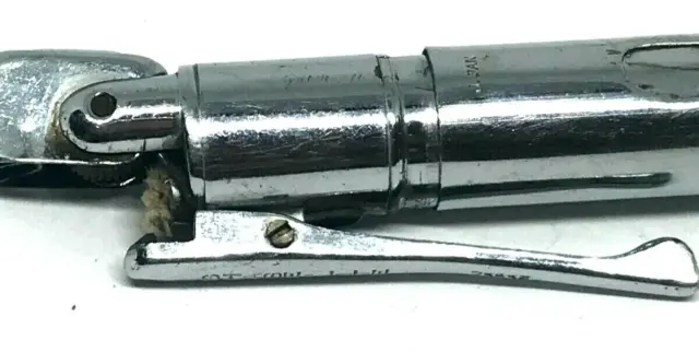 Chase Lite Cigarette Lighter-Mechanical Pencil-Chrome-Vintage MCM-Japan (M) 3