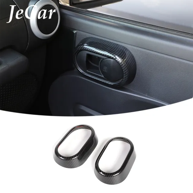 Carbon Fiber Interior Door Switch Bowl Cover Trim For Jeep Wrangler JK 2007-2010