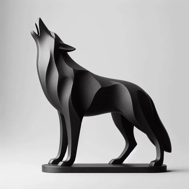 Howling Wolf Statue - Standing, Figure Wild Wolf, Artistic Set (DEL-0143.2) Howling Wolf Statue - Standing, Figure Wild Wolf, Artistic Set (DEL-0143.2)