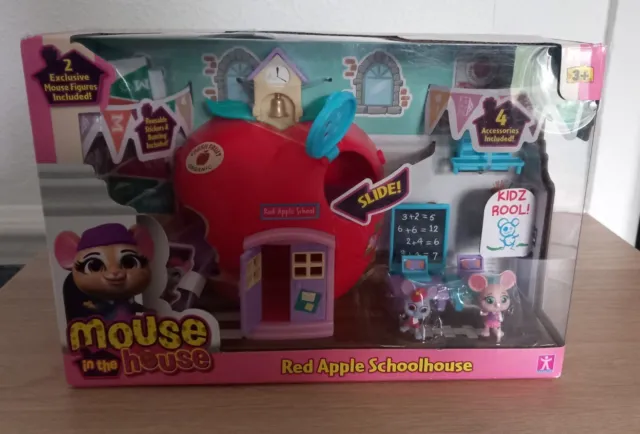 Mouse in The House Red Apple Schoolhouse Playset with Figures Mouseville Ages 3+
