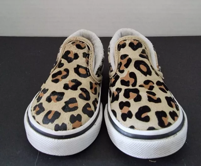 Vans Classic Slip On Shoes Toddler Size 5 Leopard (Animal) Print