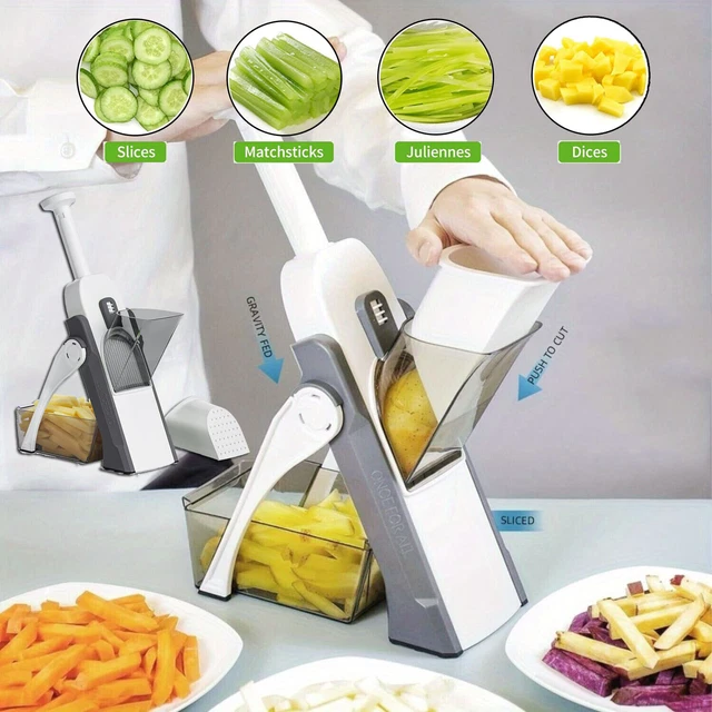 SAFE VEGETABLE SLICER Adjustable Mandoline Food Slicer Multifunction ...