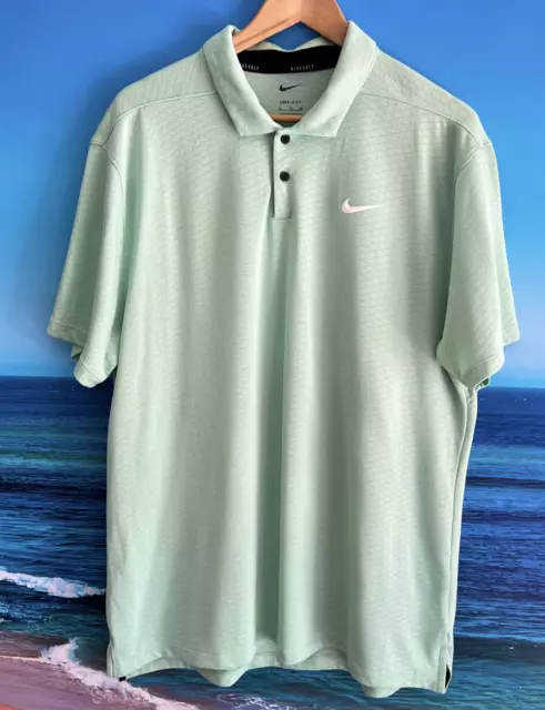 Nike light green Men's Golf Athletic Polo Green top size XL