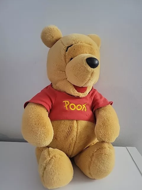 Vintage Plush Pooh Bear 18" with red shirt CLEAN Possible Disney