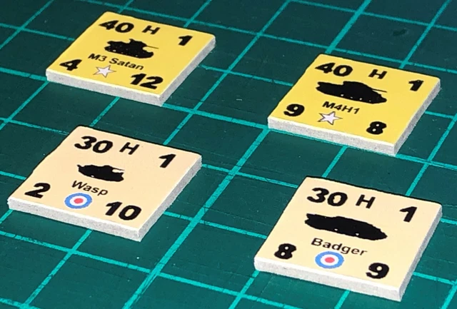 PANZERBLITZ PANZER LEADER Flame tanks + others, 60 counters, 4 scenario ...