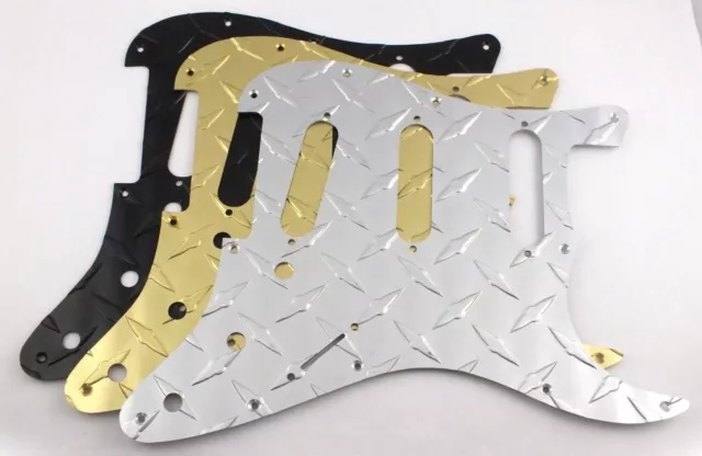 Aluminium Diamant Platte STRATOCASTER Schlagbrett 11 Loch FENDER STRAT 3 Farben