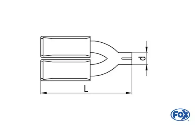 Anschraubendrohr Typ 18 mit Schelle doppelt - Ø 100mm rund / uneingerollt / FOX-