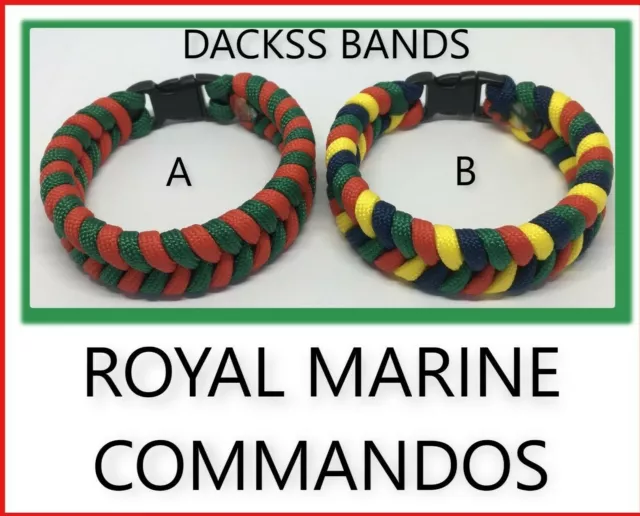 British Royal Marine Commando Paracord Wristband 10% donation to Help For Hero's