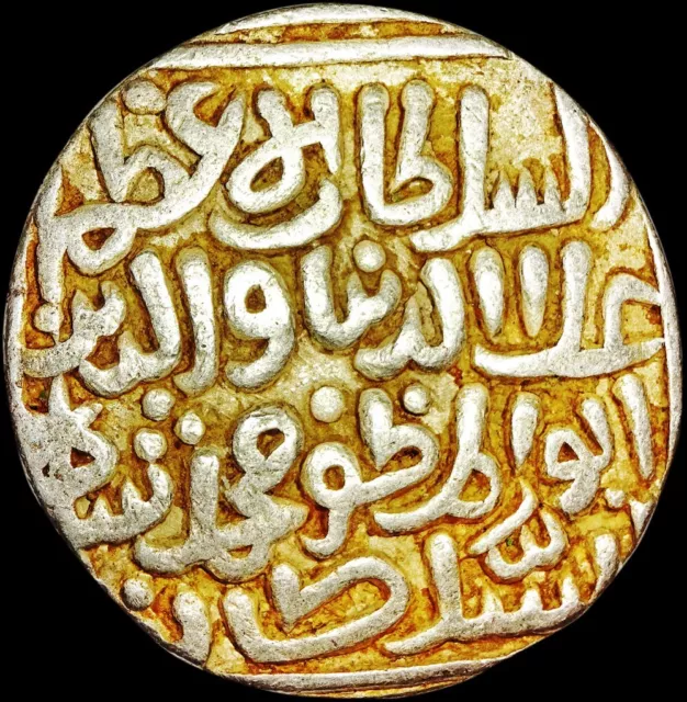 India Delhi Sultanate -Muhammad Khilji (1296-1316 Ad) Silver Tanka (Rupee) #Az82