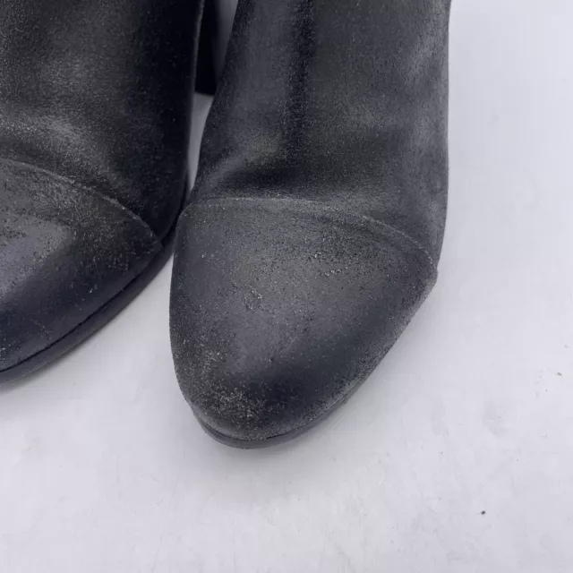 Rag & Bone Margot Women's Leather Ankle Boots Cap Toe Zip Black 39 3