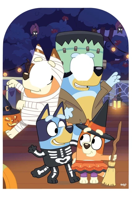 Décoration Halloween Bluey - Stand-up Carton Famille Heeler Pour Photos