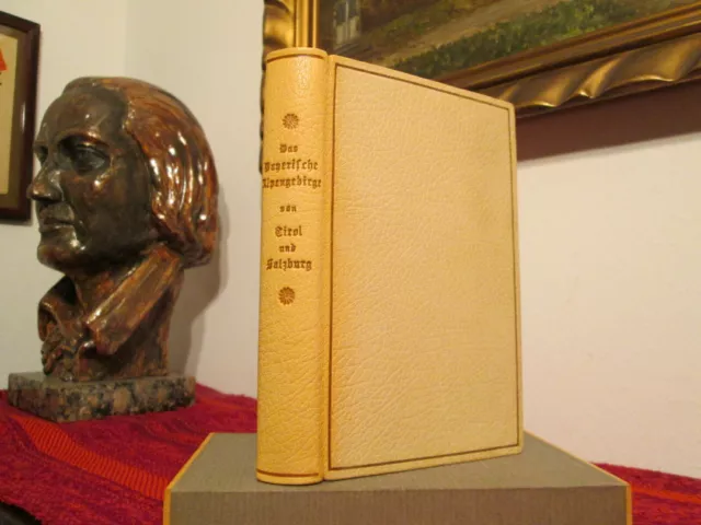 REISE HANDBUCH ALPEN 1832 Bayern Allgäu Bodensee Tirol LEDER HANDEINBAND Rar!