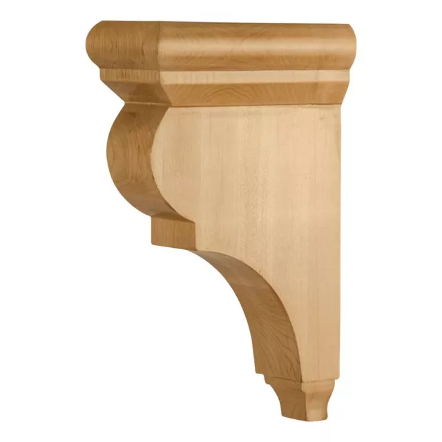 ONE Wood Corbel - 3" W x 6-1/2" D x 10" H Rubberwood Smooth Corbel