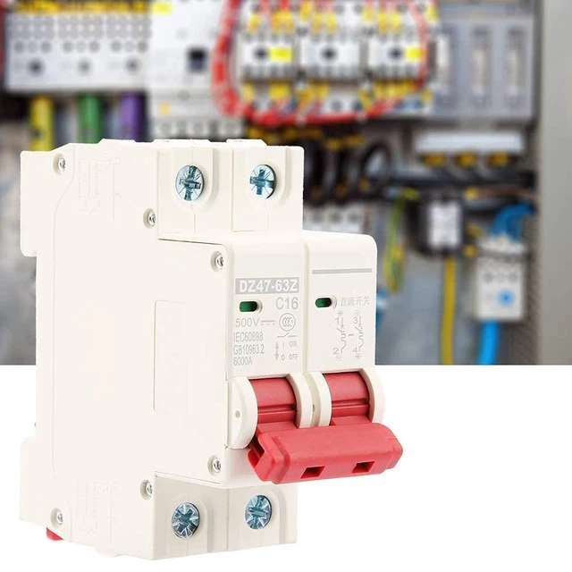 Interruttore Magnetotermico 16A, DC 500V Interruttore Automatico Bipolare DZ47-6