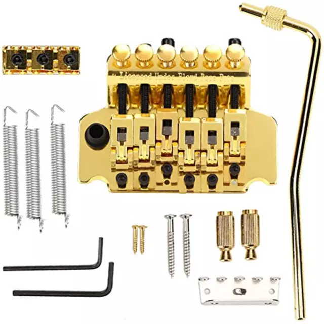 Floyd Rose Double Locking Tremolo System Bridge for Electric Guitar Parts Gold