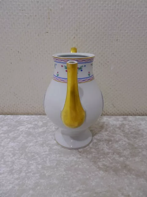 Porcelain Coffee Pot Bernardaud Limoges Design Pompadour Vintage around 1980/90 3