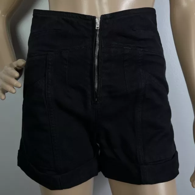 New Iro Black High-Waisted Denim Shorts Fr 34, Us 2 2