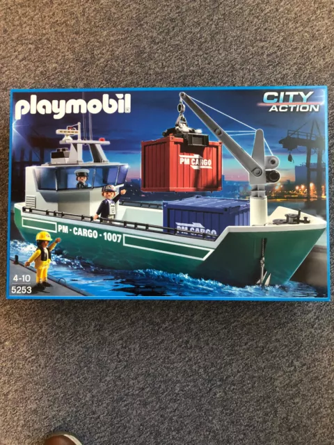 NEU OVP Playmobil 5253 Frachtschiff Containerschiff mit Verladekran