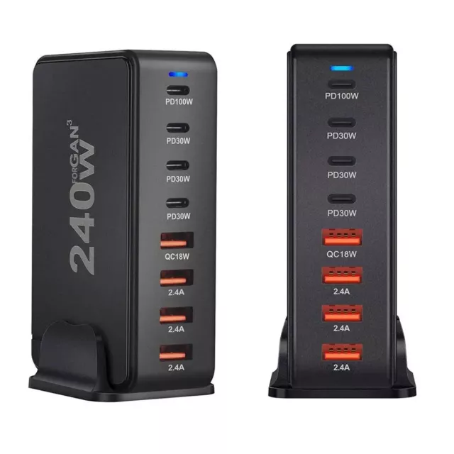 Multi Port 20W-200W PD 6 Port QC 3.0 USB PD Quick Charger Wall Charging Station