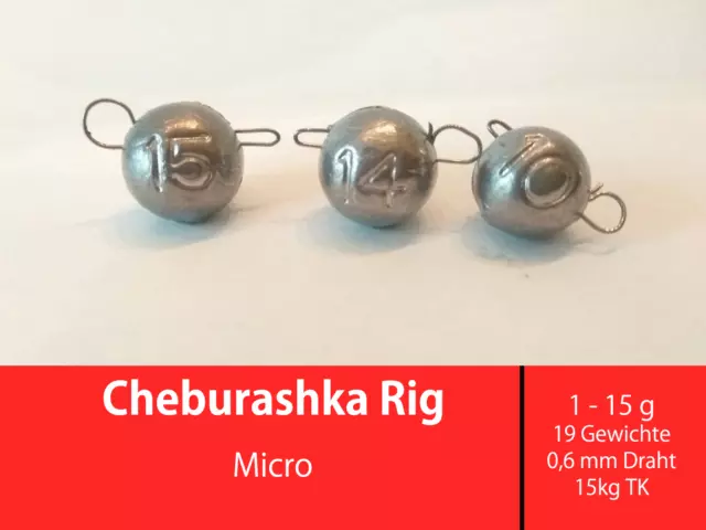 Cheburashka 1-15g Kugelblei cheburaschka Wechselblei Bottom Jigging Vorschalt