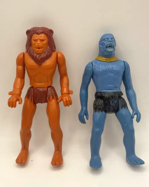 Vintage 1979 Thun the Lion Man and Beast Man Flash Gordon Mattel Action Figures