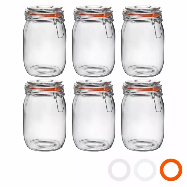 https://www.picclickimg.com/32sAAOSwN2xe322M/Glass-Storage-Jars-Airtight-Clip-Top-Lid-Food.webp