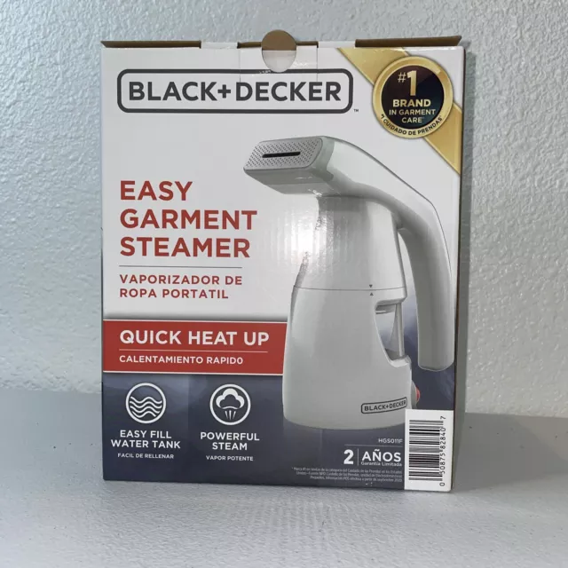 Black And Decker HGS011 Easy Garment Clothes Steamer With Quick Heat Up NIB  