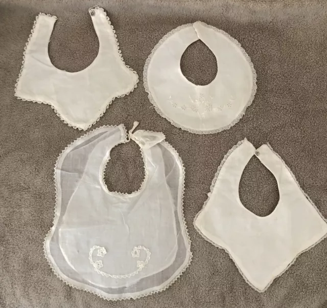 Antique VINTAGE BABY INFANT Bibs & Set of Two Pillowcases from the 1920’s.