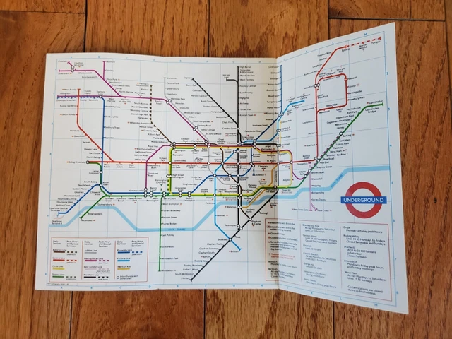 1985 LONDON UNDERGROUND Limited Metropolitan Railway Subway Map The ...