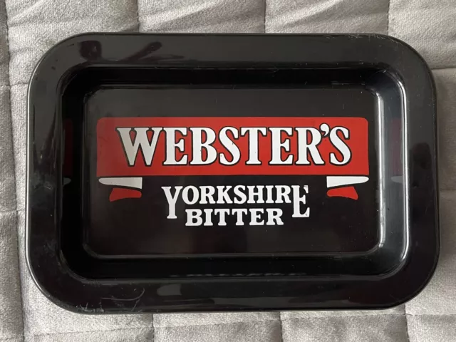 Webster's Yorkshire Bitter Vintage Melamine Ash Tray Home Bar. Man Cave Pub Used