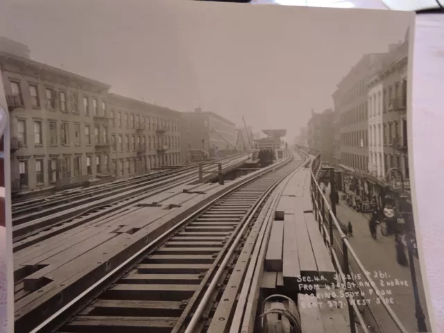 ORIG 1915 New York City NYC 8 x 10 El Subway 43 & 2 Midtown Street Photo