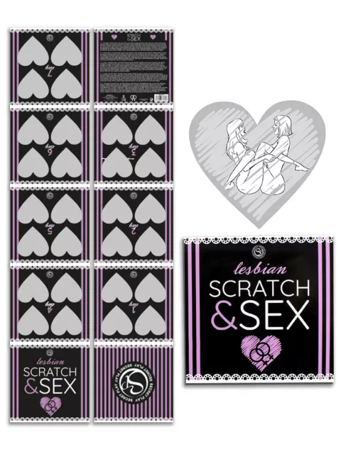 Lesbian Scratch & Sex Card Game | Adult Erotic Sex Naughty Fantasy Couple Love