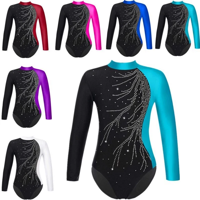 Zaldita Mädchen Turnanzug Set - Langarm Body Mit Strass + Top + Shorts