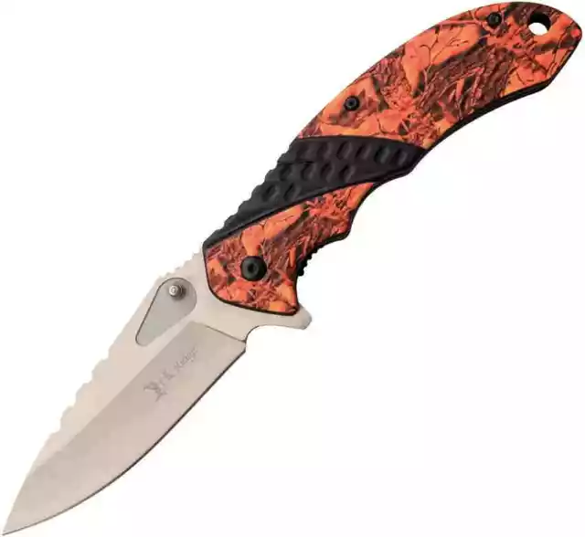 Couteau Elk RIdge A/O Orange Camo Manche Aluminium Lame Acier 3Cr13 ERA967OR