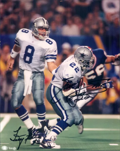 Troy Aikman Emmitt Smith 8X10 Autographed Signed Photo Dallas Cowboys *Reprint*